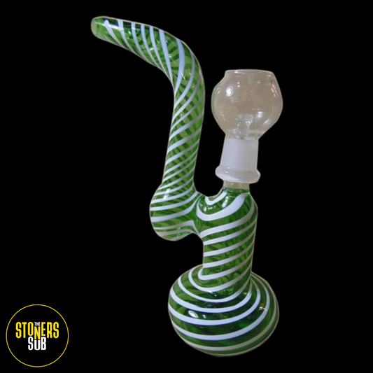 Candy Cane 18cm Glass Oil Bubbler / Dab Rig