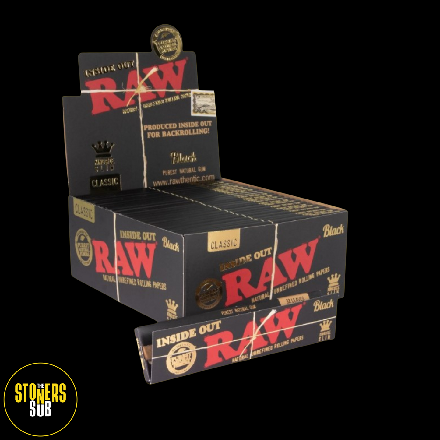 Limited Edition Raw Black Backroll/Inside Out King Size Papers