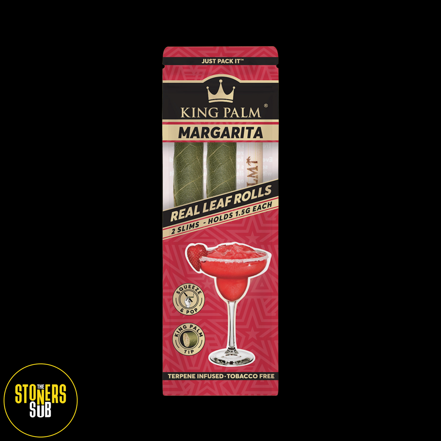 King Palm Margarita (Strawberry) 2 Pack Leaf Wraps