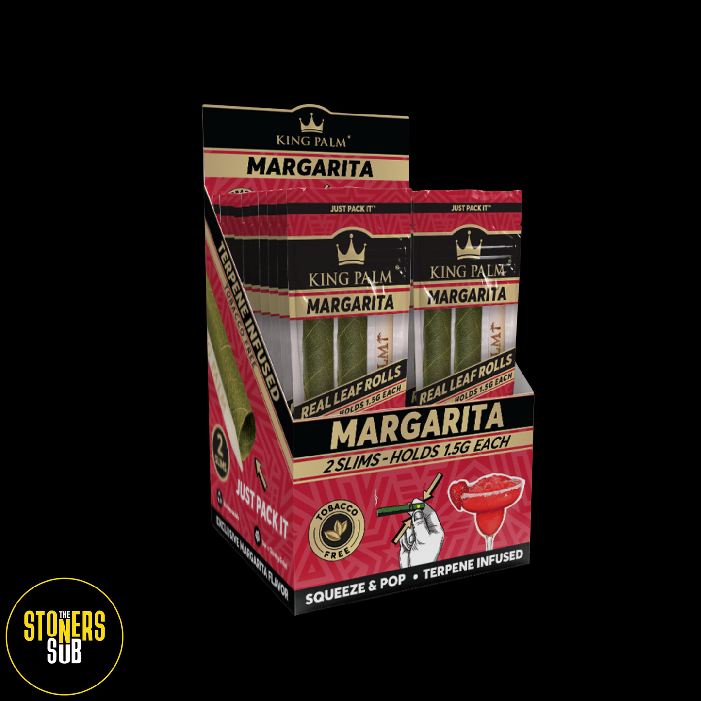 King Palm Margarita (Strawberry) 2 Pack Leaf Wraps