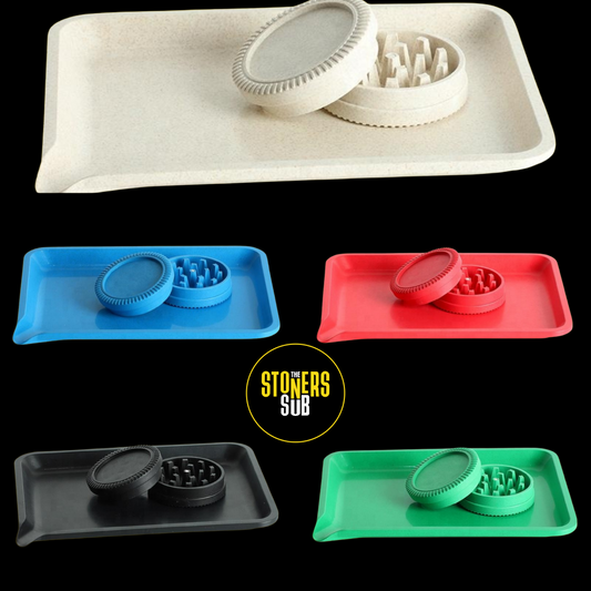 Biodegradable Tray & Grinder Sets (5 Colours)