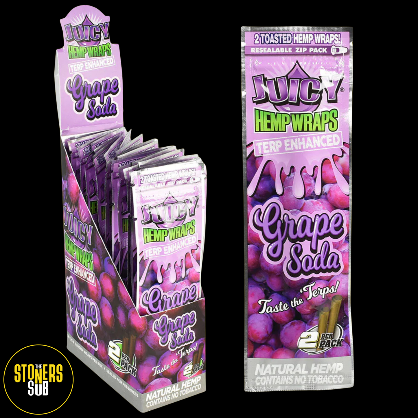 Juicy Jay Grape Soda 2in1 Hemp Blunt Wraps