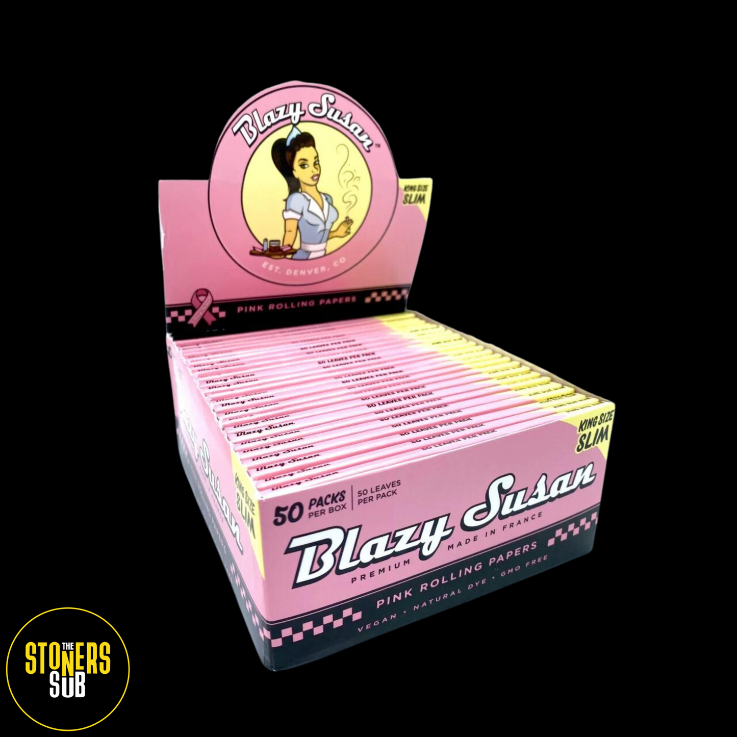 Blazy Susan Pink King Size Rolling Papers