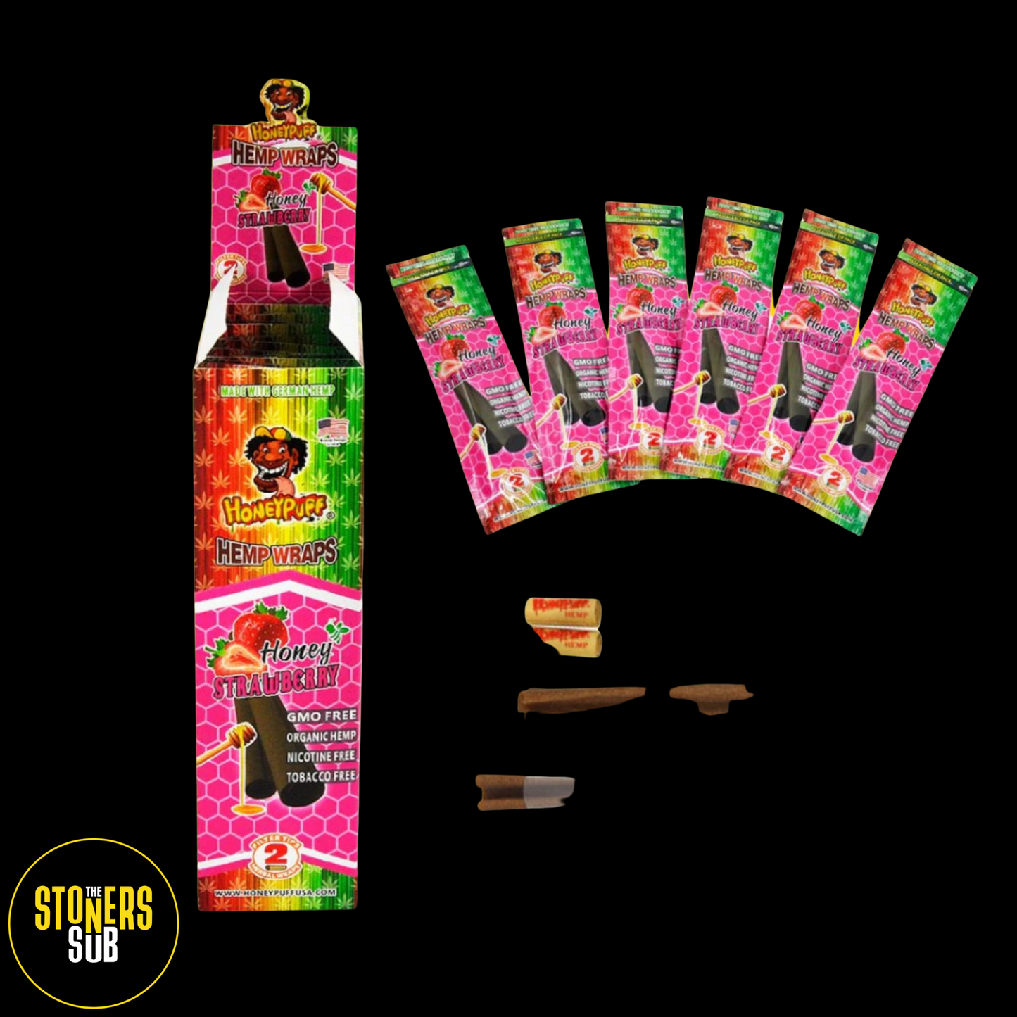 HoneyPuff 2in1 Blunt Wraps Honey Strawberry