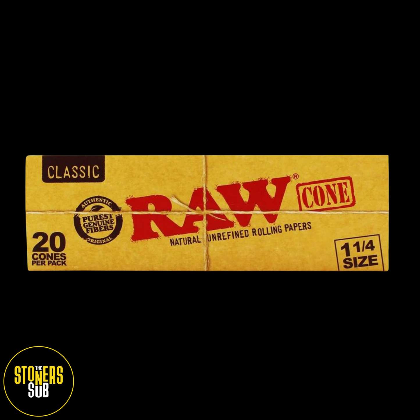 RAW 20 Pack Pre Rolled Cones 1 1/4 Size